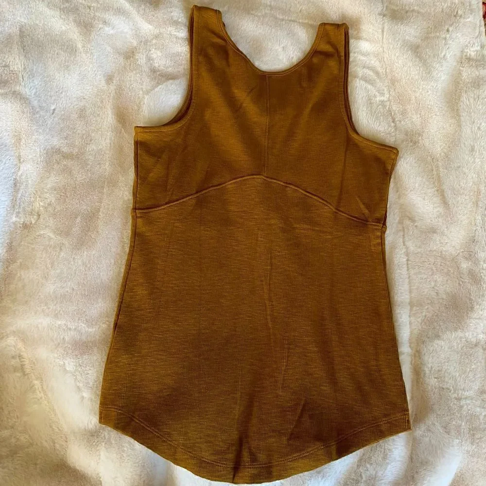 Free People Brown Criss Cross Tie Tank Top. Size Small. Excellent Condition!